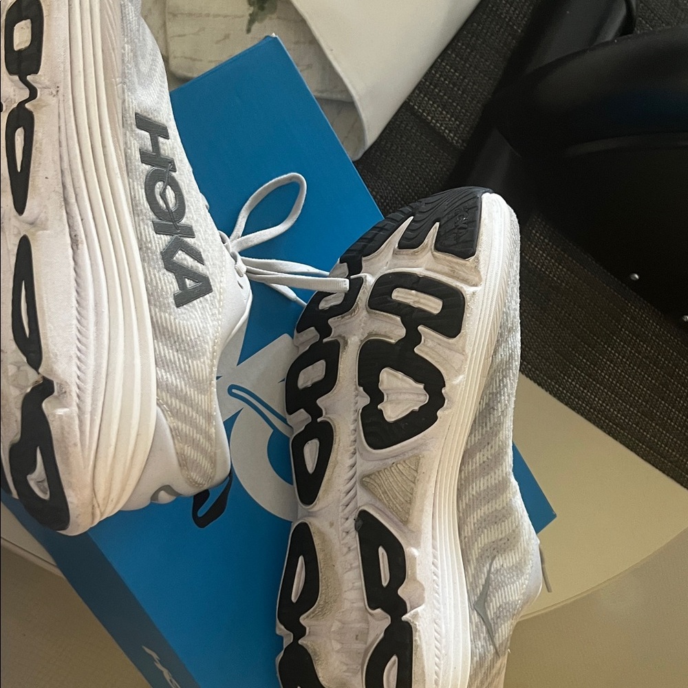 Hoka White and Gray Men's Sneakers - Picture 4 of 5
